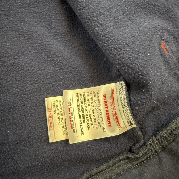 Ariat FR Hoodie Mens Large Navy Blue Flame Resistant Full Zip CAT 2 Workwear - Picture 8 of 12